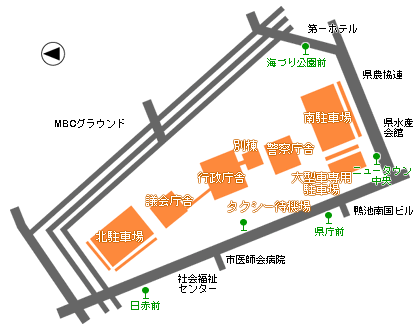 各庁舎の配置図