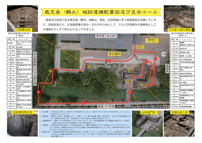 鶴丸城跡現地説明会当日配付チラシ（裏）
