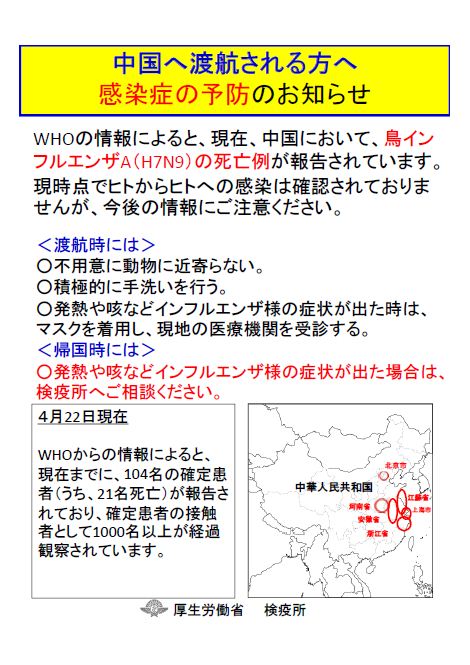 検疫ポスター(渡航される方へ)