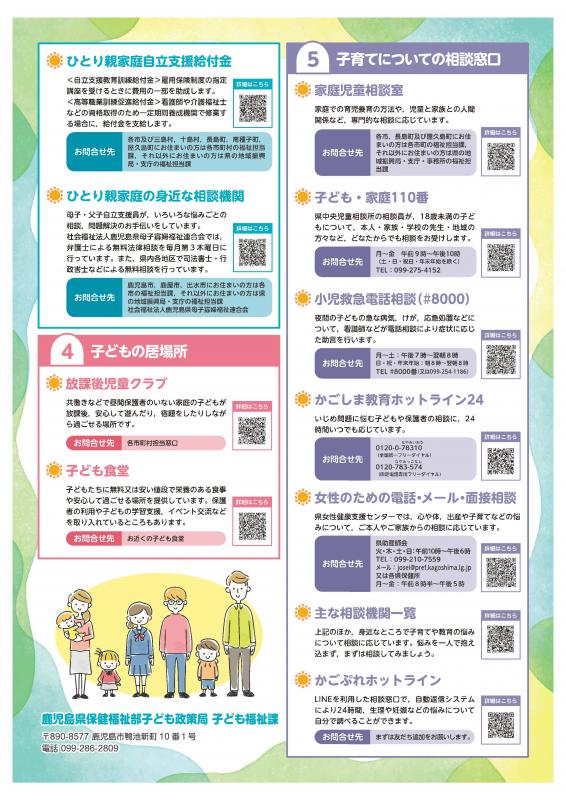 かごしまの子どもたち応援リーフレット(裏)