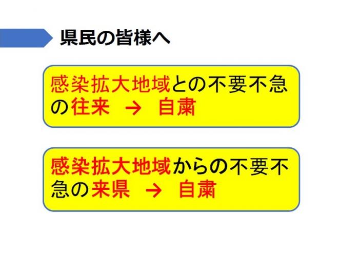 県民の皆さまへ