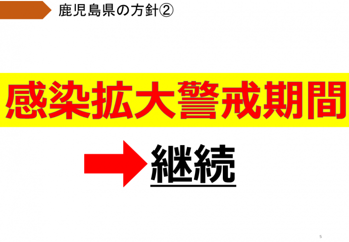 感染拡大警戒期間を継続